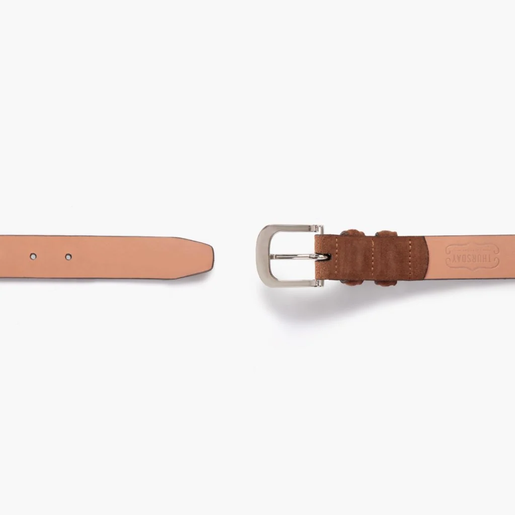 Men's Refined Leather Belt | Cognac Suede 3 Men's Refined Leather Belt | Cognac Suede